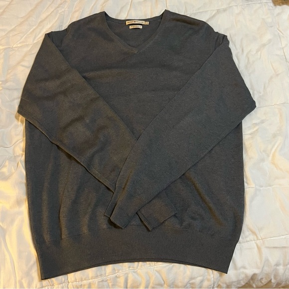 Peter Millar cashmere/silk/cotton blend v-neck sweater long sleeve grandpacore L - Picture 1 of 6